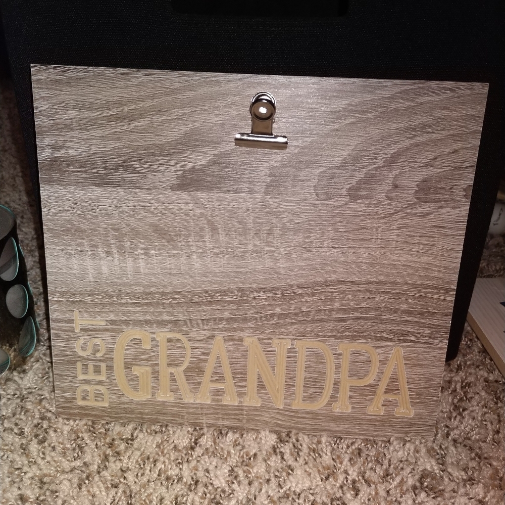 NEW! "Best Grandpa" clipboard picture frame!